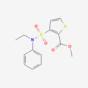 molecular formula C14H15NO4S2 B2817949 Methyl 3-[ethyl(phenyl)sulfamoyl]thiophene-2-carboxylate CAS No. 930558-08-0