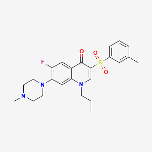 6-fluoro-7-(4-methylpiperazin-1-yl)-1-propyl-3-(m-tolylsulfonyl)quinolin-4(1H)-one