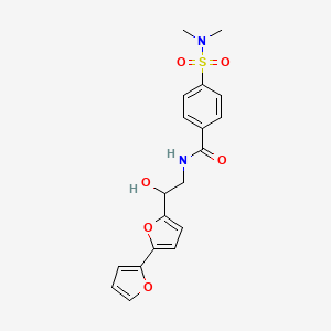 N-(2-{[2,2'-bifuran]-5-yl}-2-hydroxyethyl)-4-(dimethylsulfamoyl)benzamide