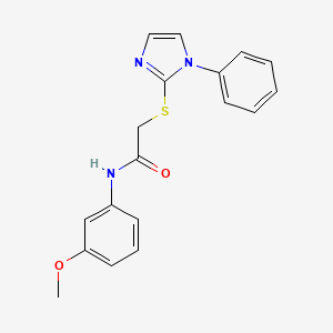 N-(3-methoxyphenyl)-2-((1-phenyl-1H-imidazol-2-yl)thio)acetamide