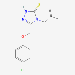 5-(4-chlorophenoxymethyl)-4-(2-methylprop-2-en-1-yl)-4H-1,2,4-triazole-3-thiol