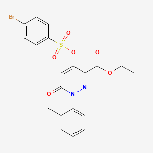 Ethyl 4-(((4-bromophenyl)sulfonyl)oxy)-6-oxo-1-(o-tolyl)-1,6-dihydropyridazine-3-carboxylate