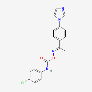 1-[4-({[(4-chloroanilino)carbonyl]oxy}ethanimidoyl)phenyl]-1H-imidazole
