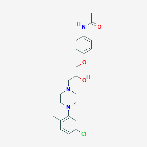 molecular formula C22H28ClN3O3 B2817989 N-[4-[3-[4-(5-chloro-2-methylphenyl)-1-piperazinyl]-2-hydroxypropoxy]phenyl]acetamide CAS No. 613655-83-7