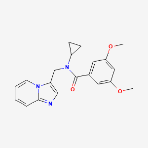 molecular formula C20H21N3O3 B2817994 N-cyclopropyl-N-({imidazo[1,2-a]pyridin-3-yl}methyl)-3,5-dimethoxybenzamide CAS No. 1448037-26-0