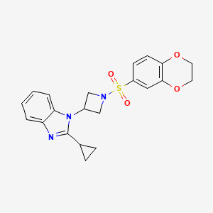 2-Cyclopropyl-1-[1-(2,3-dihydro-1,4-benzodioxin-6-ylsulfonyl)azetidin-3-yl]benzimidazole