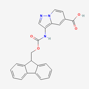3-(9H-Fluoren-9-ylmethoxycarbonylamino)pyrazolo[1,5-a]pyridine-5-carboxylic acid