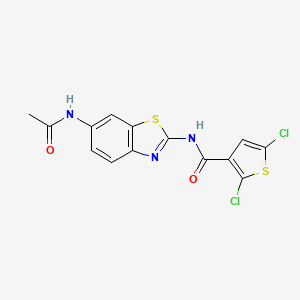 N-(6-acetamidobenzo[d]thiazol-2-yl)-2,5-dichlorothiophene-3-carboxamide