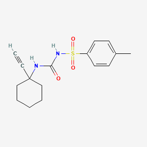 molecular formula C16H20N2O3S B2818027 ({[(1-Ethynylcyclohexyl)amino]carbonyl}amino)(4-methylphenyl)dioxo-lambda~6~-sulfane CAS No. 866008-03-9