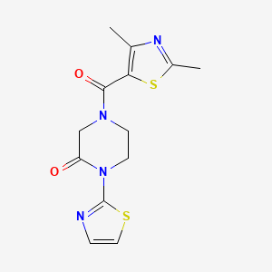 4-(2,4-Dimethylthiazole-5-carbonyl)-1-(thiazol-2-yl)piperazin-2-one