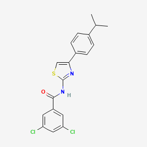 3,5-dichloro-N-(4-(4-isopropylphenyl)thiazol-2-yl)benzamide