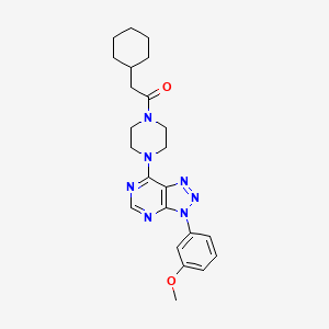 2-cyclohexyl-1-(4-(3-(3-methoxyphenyl)-3H-[1,2,3]triazolo[4,5-d]pyrimidin-7-yl)piperazin-1-yl)ethanone