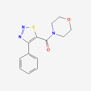 molecular formula C13H13N3O2S B2818077 Morpholino(4-phenyl-1,2,3-thiadiazol-5-yl)methanone CAS No. 477857-70-8