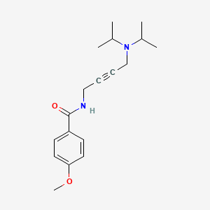 molecular formula C18H26N2O2 B2818102 N-(4-(diisopropylamino)but-2-yn-1-yl)-4-methoxybenzamide CAS No. 1351609-78-3