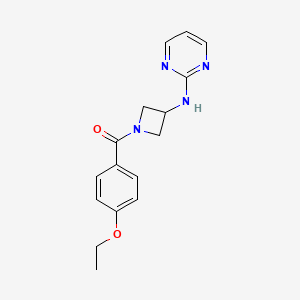 molecular formula C16H18N4O2 B2818126 N-[1-(4-ethoxybenzoyl)azetidin-3-yl]pyrimidin-2-amine CAS No. 2189500-21-6