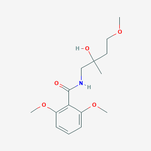 molecular formula C15H23NO5 B2818142 N-(2-Hydroxy-4-methoxy-2-methylbutyl)-2,6-dimethoxybenzamide CAS No. 1917905-71-5