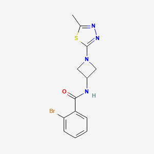 B2818143 2-Bromo-N-[1-(5-methyl-1,3,4-thiadiazol-2-yl)azetidin-3-yl]benzamide CAS No. 2415510-55-1