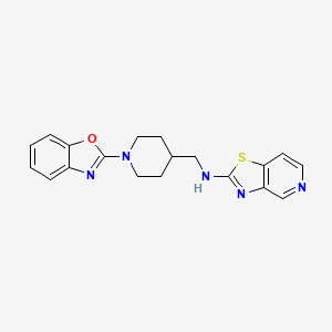 molecular formula C19H19N5OS B2818156 N-{[1-(1,3-benzoxazol-2-yl)piperidin-4-yl]methyl}-[1,3]thiazolo[4,5-c]pyridin-2-amine CAS No. 2380034-22-8