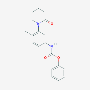 molecular formula C19H20N2O3 B2818190 phenyl N-[4-methyl-3-(2-oxopiperidin-1-yl)phenyl]carbamate CAS No. 941979-52-8