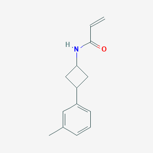 molecular formula C14H17NO B2818205 N-[(1r,3r)-3-(3-methylphenyl)cyclobutyl]prop-2-enamide CAS No. 2196015-57-1
