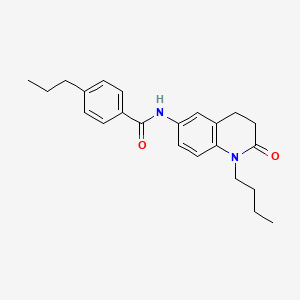 molecular formula C23H28N2O2 B2818226 N-(1-butyl-2-oxo-1,2,3,4-tetrahydroquinolin-6-yl)-4-propylbenzamide CAS No. 946325-24-2