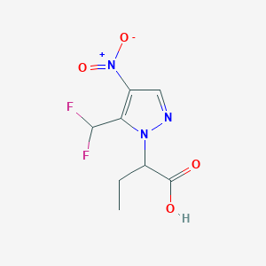 2-[5-(Difluoromethyl)-4-nitropyrazol-1-yl]butanoic acid