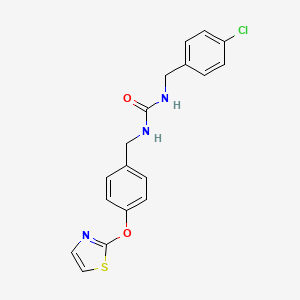 1-(4-Chlorobenzyl)-3-(4-(thiazol-2-yloxy)benzyl)urea