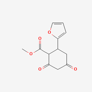 molecular formula C12H12O5 B2818254 Methyl 2-(furan-2-yl)-4,6-dioxocyclohexane-1-carboxylate CAS No. 331965-95-8