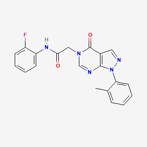 N-(2-fluorophenyl)-2-[1-(2-methylphenyl)-4-oxopyrazolo[3,4-d]pyrimidin-5-yl]acetamide
