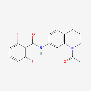 molecular formula C18H16F2N2O2 B2818258 N-(1-acetyl-1,2,3,4-tetrahydroquinolin-7-yl)-2,6-difluorobenzamide CAS No. 898438-85-2