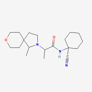 molecular formula C19H31N3O2 B2818269 N-(1-Cyanocyclohexyl)-2-(1-methyl-8-oxa-2-azaspiro[4.5]decan-2-yl)propanamide CAS No. 2126333-73-9