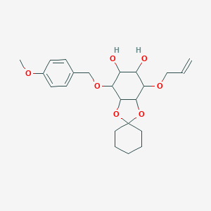 molecular formula C23H32O7 B281829 4-(allyloxy)-7-[(4-methoxybenzyl)oxy]-3a,4,5,6,7,7a-hexahydrospiro[1,3-benzodioxole-2,1'-cyclohexane]-5,6-diol 