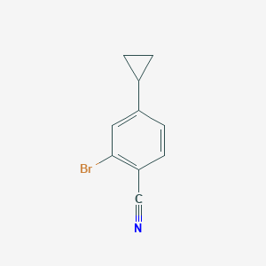 molecular formula C10H8BrN B2818314 2-Bromo-4-cyclopropylbenzonitrile CAS No. 1237130-18-5