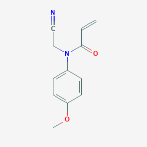 molecular formula C12H12N2O2 B2818315 N-(Cyanomethyl)-N-(4-methoxyphenyl)prop-2-enamide CAS No. 2361658-05-9