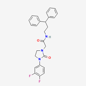 B2818326 2-[3-(3,4-difluorophenyl)-2-oxoimidazolidin-1-yl]-N-(3,3-diphenylpropyl)acetamide CAS No. 1251683-49-4