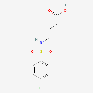 molecular formula C10H12ClNO4S B2818328 4-{[(4-Chlorophenyl)sulfonyl]amino}butanoic acid CAS No. 36974-66-0