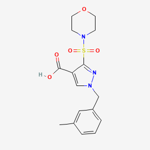 B2818332 1-(3-methylbenzyl)-3-(morpholinosulfonyl)-1H-pyrazole-4-carboxylic acid CAS No. 1251597-32-6