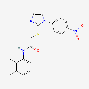 molecular formula C19H18N4O3S B2818343 N-(2,3-dimethylphenyl)-2-{[1-(4-nitrophenyl)-1H-imidazol-2-yl]sulfanyl}acetamide CAS No. 851079-47-5