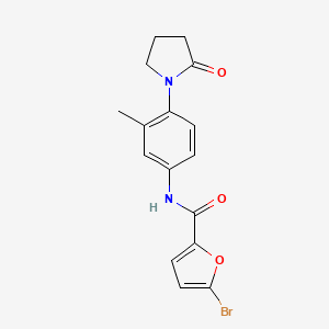 B2818347 5-bromo-N-(3-methyl-4-(2-oxopyrrolidin-1-yl)phenyl)furan-2-carboxamide CAS No. 941889-26-5
