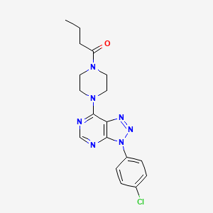 1-(4-(3-(4-chlorophenyl)-3H-[1,2,3]triazolo[4,5-d]pyrimidin-7-yl)piperazin-1-yl)butan-1-one