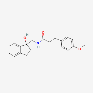 molecular formula C20H23NO3 B2818412 N-((1-hydroxy-2,3-dihydro-1H-inden-1-yl)methyl)-3-(4-methoxyphenyl)propanamide CAS No. 1396795-11-1