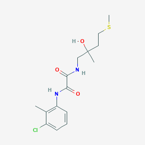 molecular formula C15H21ClN2O3S B2818443 N'-(3-chloro-2-methylphenyl)-N-[2-hydroxy-2-methyl-4-(methylsulfanyl)butyl]ethanediamide CAS No. 1396853-29-4