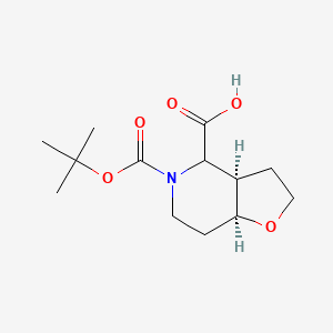 molecular formula C13H21NO5 B2818454 (3Ar,7aS)-5-[(2-methylpropan-2-yl)oxycarbonyl]-3,3a,4,6,7,7a-hexahydro-2H-furo[3,2-c]pyridine-4-carboxylic acid CAS No. 2209096-64-8