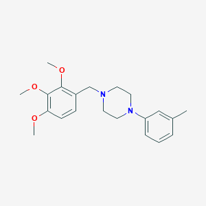 molecular formula C21H28N2O3 B281849 1-(3-Methylphenyl)-4-(2,3,4-trimethoxybenzyl)piperazine 