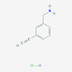 molecular formula C9H10ClN B2818582 (3-Ethynylphenyl)methanamine hydrochloride CAS No. 1162257-52-4