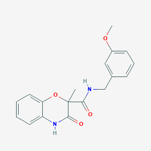 molecular formula C18H18N2O4 B2818651 N-(3-methoxybenzyl)-2-methyl-3-oxo-3,4-dihydro-2H-1,4-benzoxazine-2-carboxamide CAS No. 860786-79-4