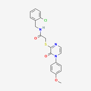 molecular formula C20H18ClN3O3S B2818653 N-[(2-chlorophenyl)methyl]-2-{[4-(4-methoxyphenyl)-3-oxo-3,4-dihydropyrazin-2-yl]sulfanyl}acetamide CAS No. 895111-15-6