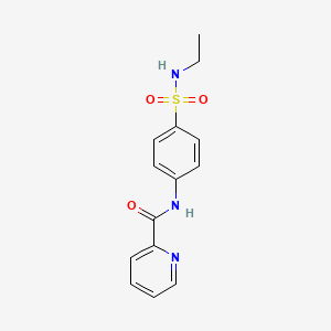 molecular formula C14H15N3O3S B2818681 N-[4-(ethylsulfamoyl)phenyl]pyridine-2-carboxamide CAS No. 692746-22-8