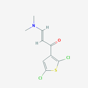 molecular formula C9H9Cl2NOS B2818695 (2E)-1-(2,5-dichlorothiophen-3-yl)-3-(dimethylamino)prop-2-en-1-one CAS No. 166196-79-8