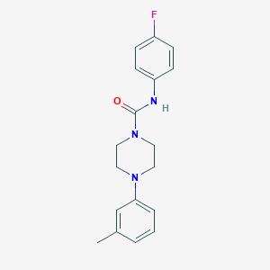molecular formula C18H20FN3O B281874 N-(4-fluorophenyl)-4-(3-methylphenyl)-1-piperazinecarboxamide 